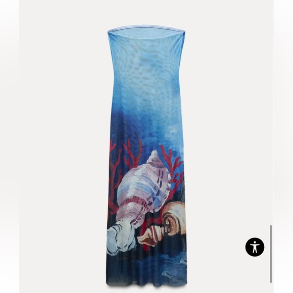 Zara Printed Tulle Dress - Picture 5 of 8